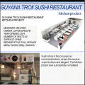 Melhor equipamento de sushi para projeto de cozinha de restaurante de sushi, máquina de sushi na China